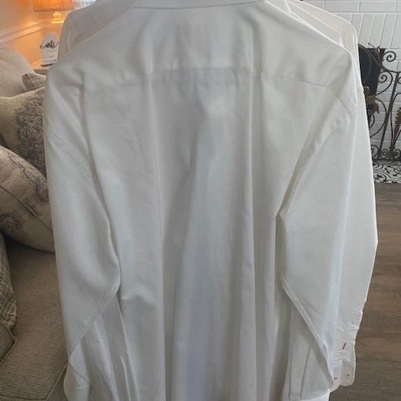 Circle of Gentlemen	Mens White collared long sleeve button down dress shirt w - Picture 6 of 7